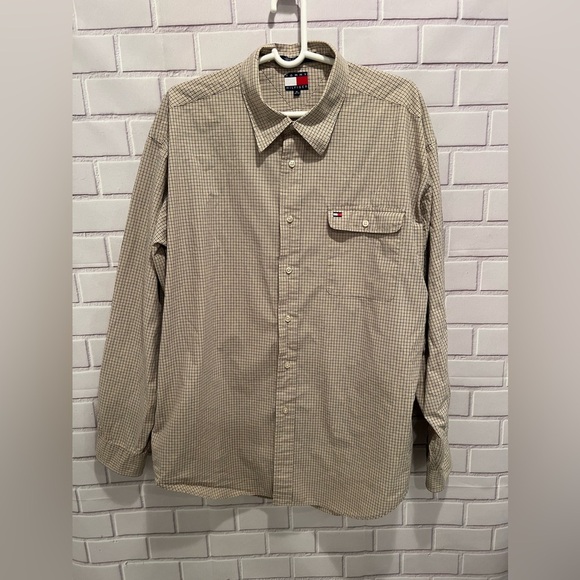 TOMMY Hilfiger men long sleeve button down shirt/size XL - Picture 1 of 9